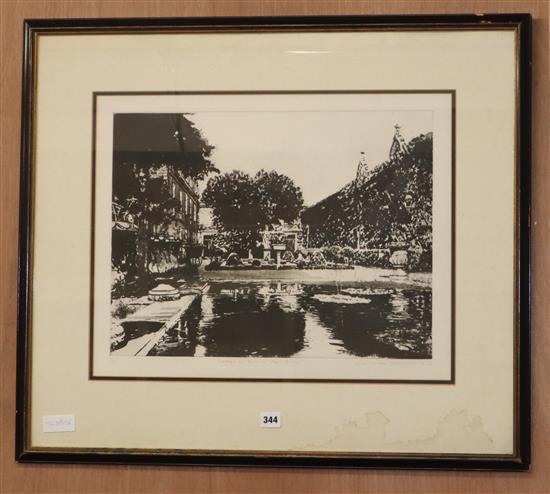 Norman Ackroyd (b. 1938), Chateau La Mission Haut-Briou, signed in pencil and numbered 41/50, etching